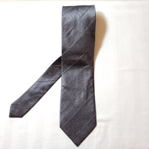 Tino Cosma Grey on Grey Striped Tie NWOT